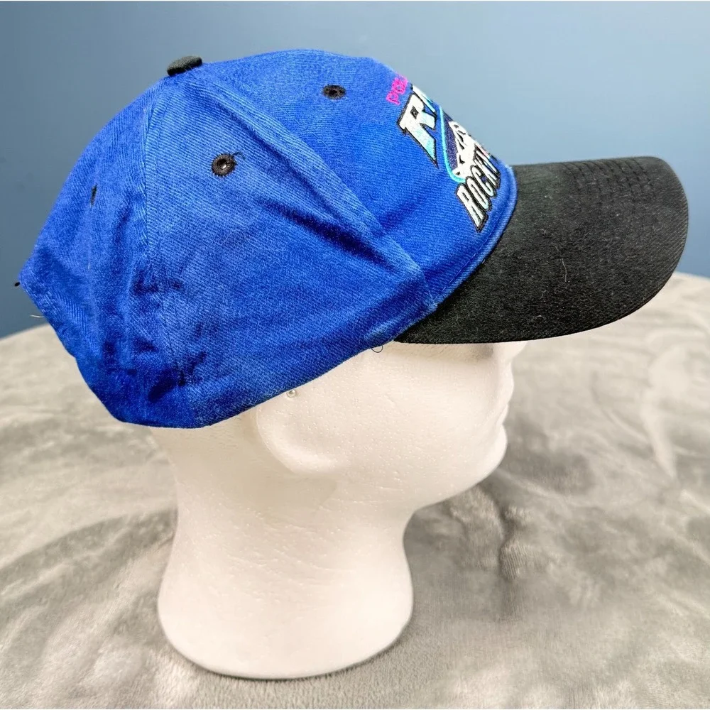 Polaris RMK Rocky Mtn King Snapback Hat Blue Black Snowmobile Cap
